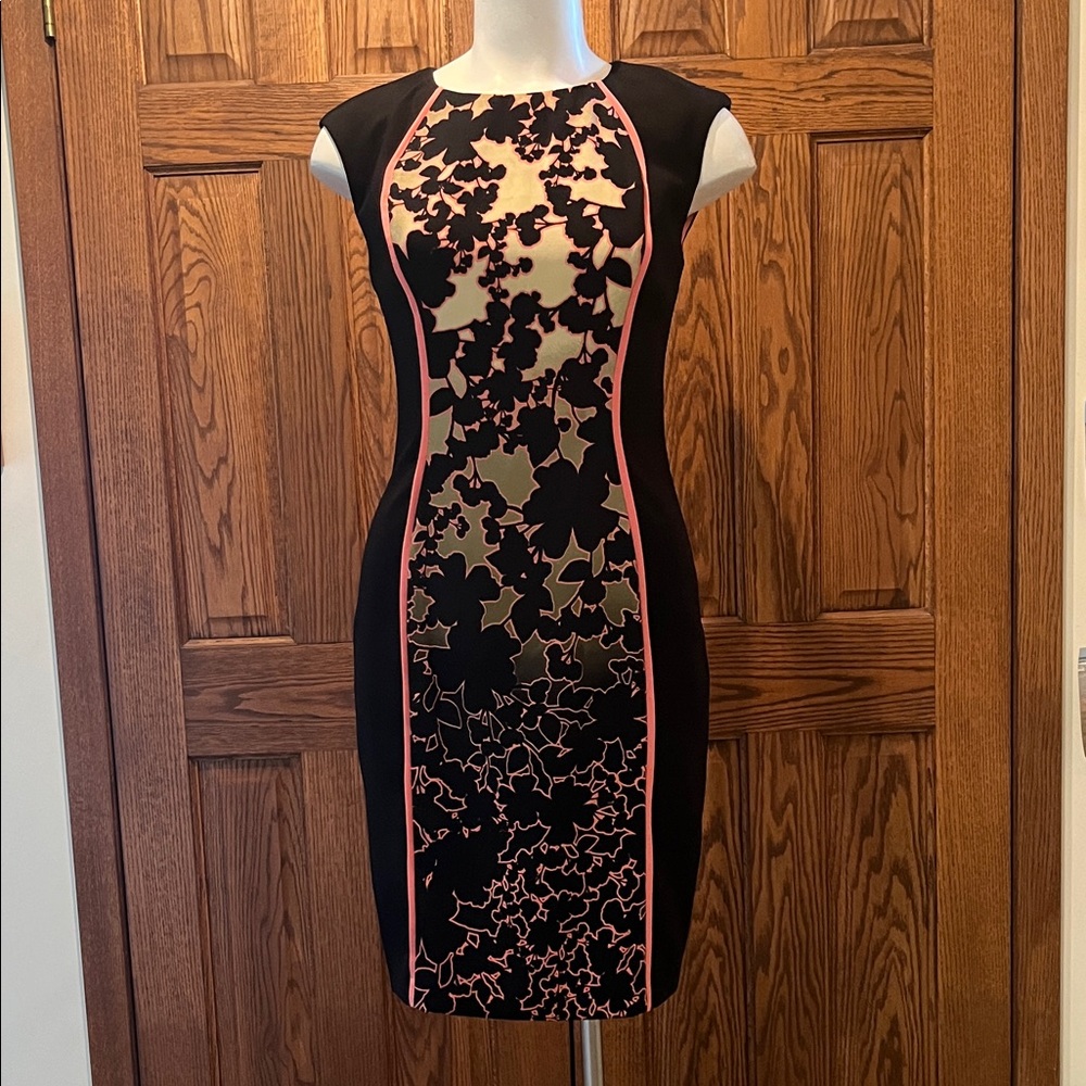 London Times structured sheath dress 8